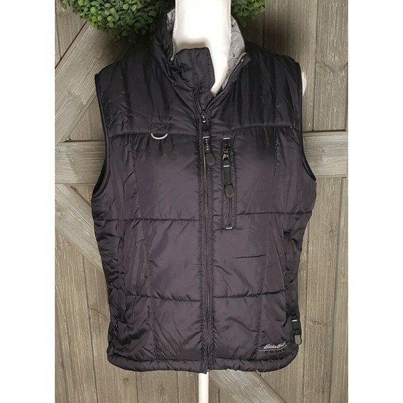 Eddie Bauer Ebtek Vest Jacket Womens Size Medium M Black - Picture 1 of 9